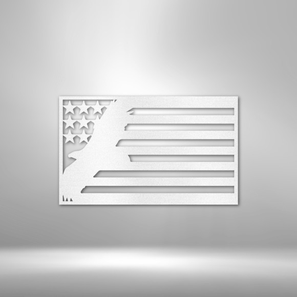 USA Eagle Steel Sign Laser Cut Powder Coated Home & Office Metal Wall Decor Mult